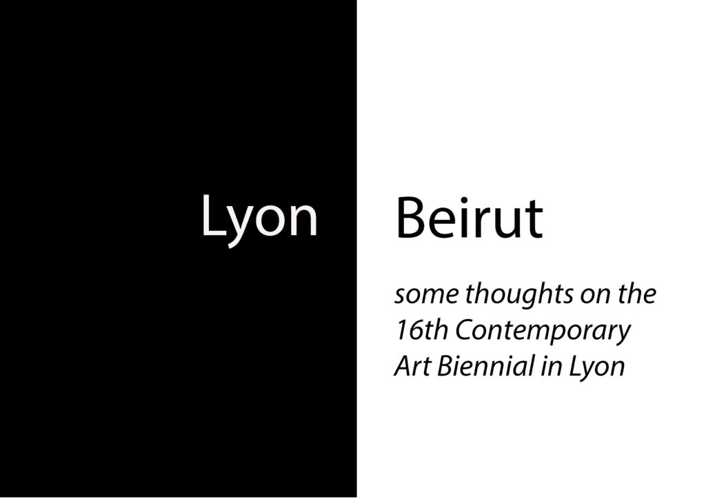 The ongoing 16E Bienniale d’Art Contemporain of Lyon stages the life of Louise Brunet as the major inspiration for the Biennale’s theme: Manifesto of Fragility. The aim is to shed light on the micro- stories often pulled aside in the making of the historical meta-narration;
